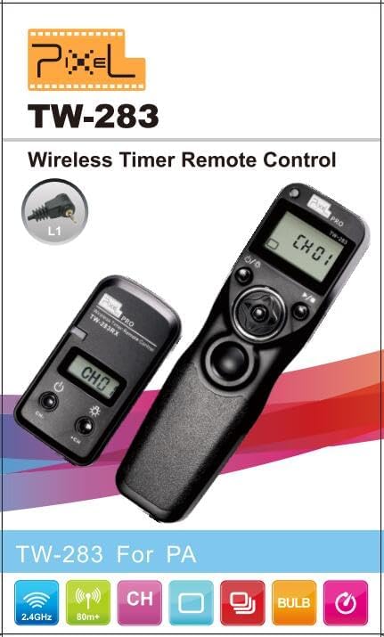 Pixel Temporizador inalámbrico TW283-L1 Control remoto de liberación de obturador compatible con Panasonic S5, S1, G95, G91, G90, FZ10002, G9, GH5,