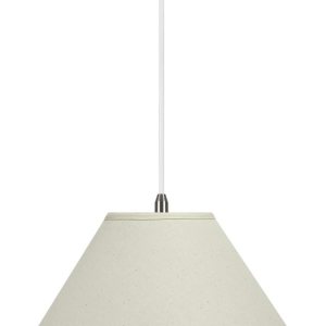 Aspen Creative, Blanco, 72204-11 Lámpara colgante de techo con pantalla de tela imperio de tapa dura, 19 pulgadas de ancho Aspen Creative, Blanco, 72204-11 Lámpara colgante de techo con pantalla de tela imperio de tapa dura, 19 pulgadas de ancho