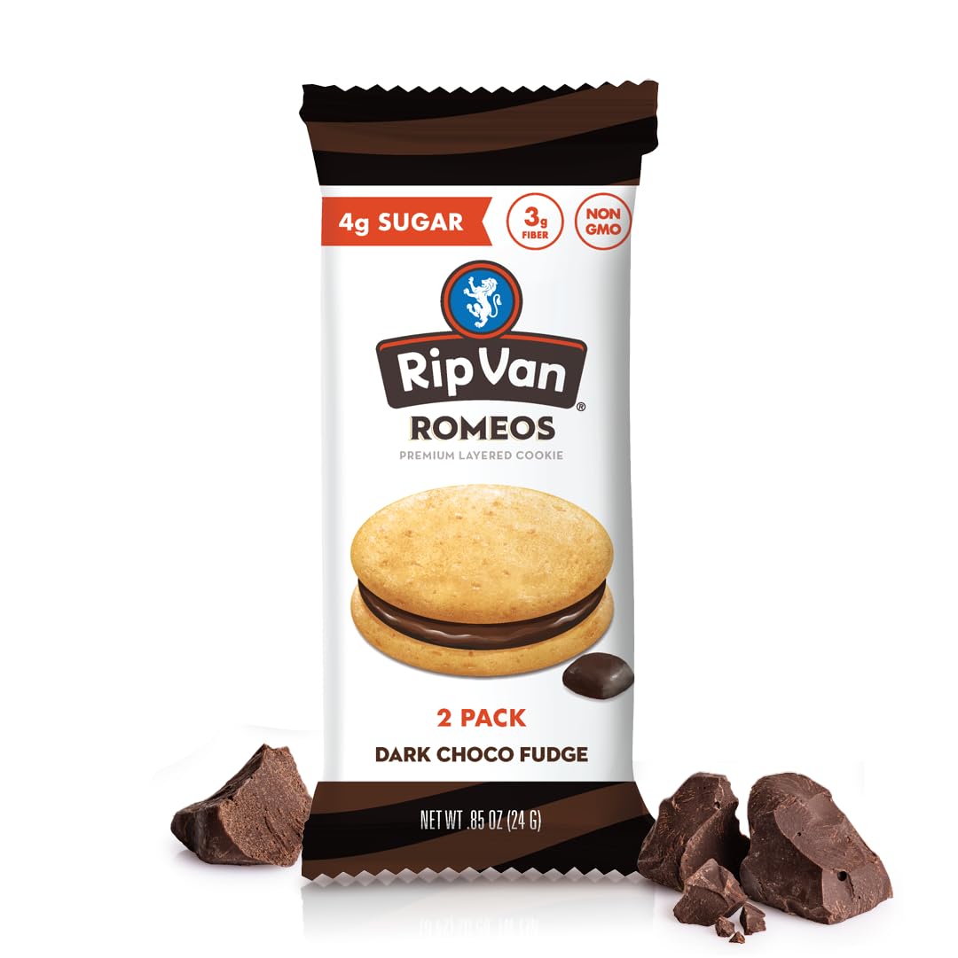 Rip Van Romeos Dark Fudge 0.85oz  2 paquetes (9 unidades) (Fudge oscuro)