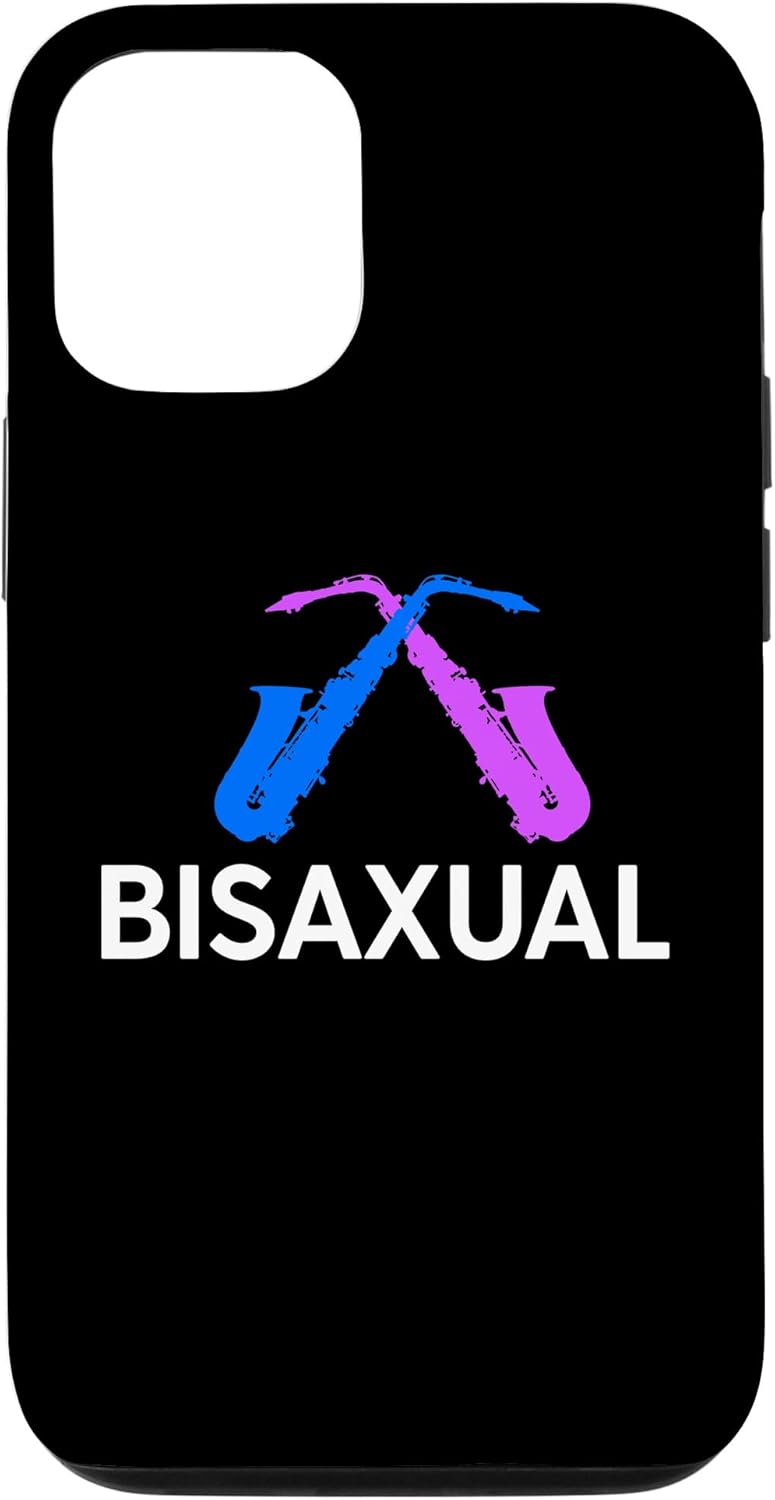 iPhone 13 Pro Bisaxual Saxophone Funny LGBT Bi Pride Colors Equality Humor Case