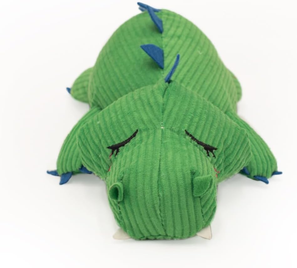 ZippyPaws Snooziez con Shhhqueaker – Juguete para perros de cocodrilo con chirriantes silenciosos, juguetes silenciosos para cachorros para perros