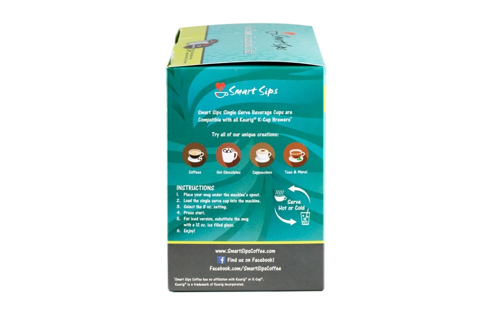 Smart Sips, capuchino de vainilla francesa  Cápsulas de capuchino gourmet  Para máquinas de elaboración Keurig K-cup  24 unidades  Rico y sabroso