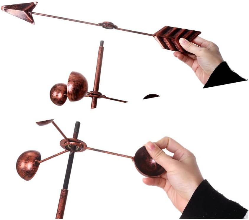 Paleta de metal para decoración de jardín, decoración de granja, 67 pulgadas, adorno de gallo, veletas de viento