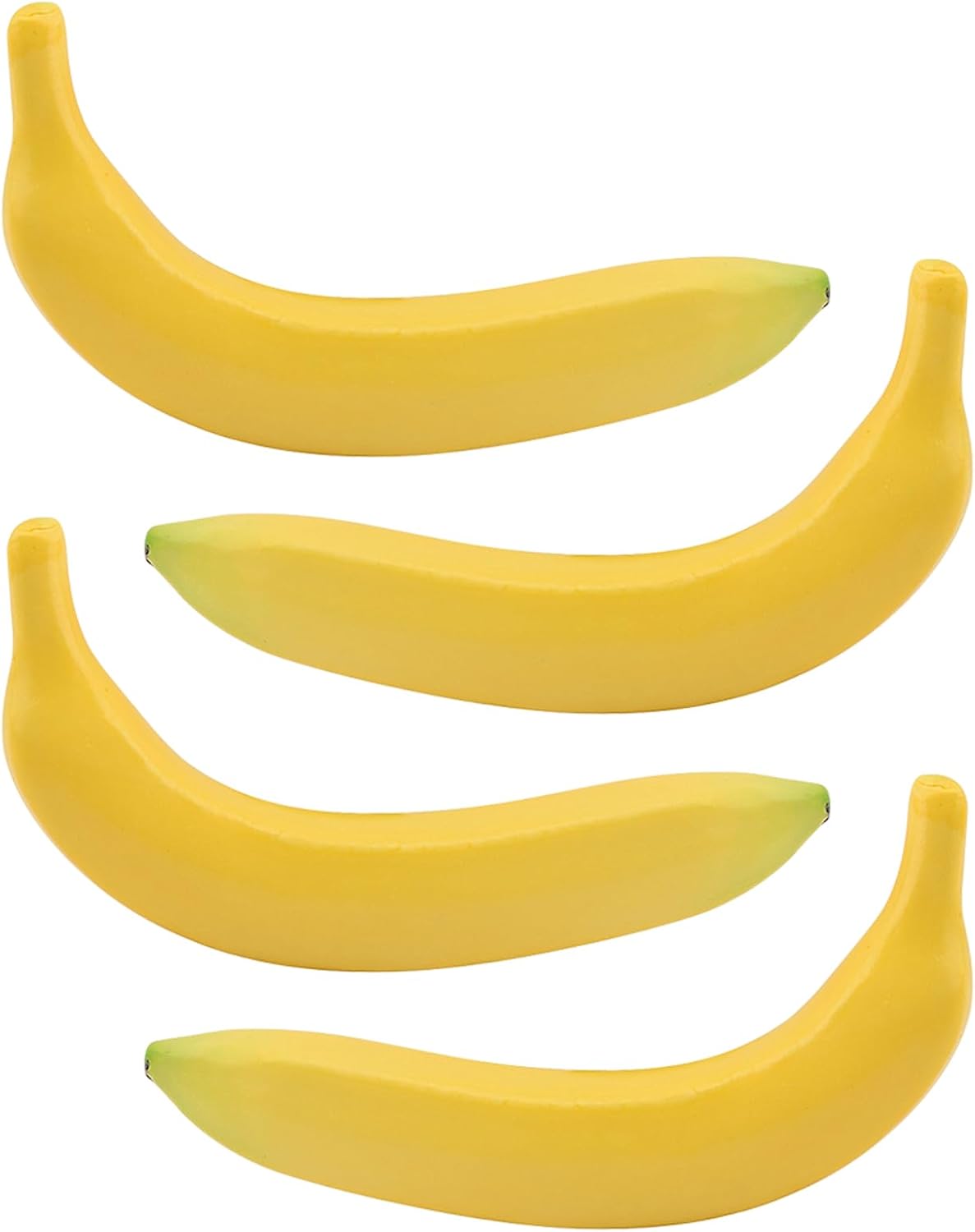 Plátanos artificiales falsos de plátano realista, plátanos amarillos, fruta falsa, accesorios de fruta sintética, decoración del hogar, cocina (4