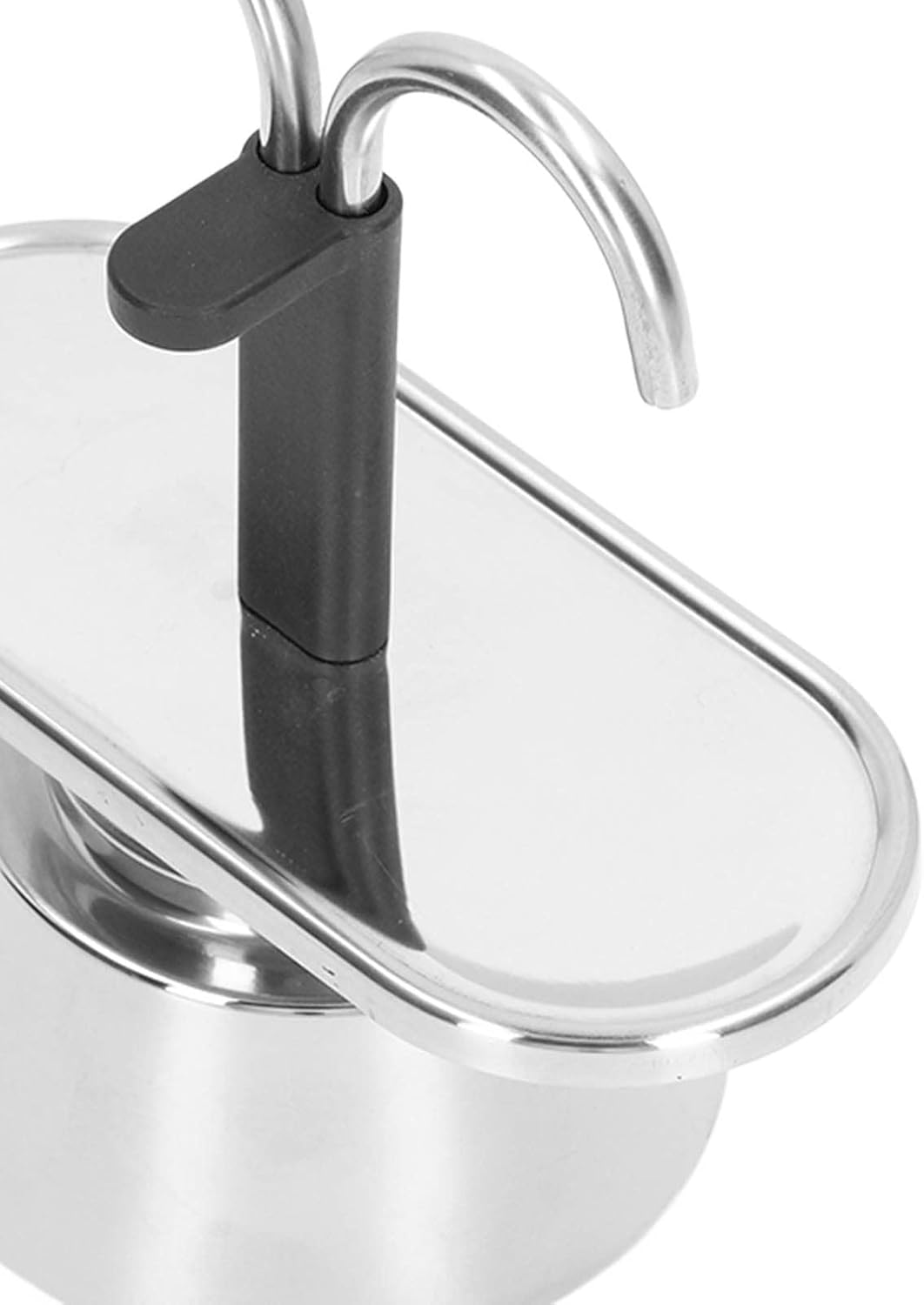 TOPINCN Olla de moka de doble tubo de 3.4 fl oz, cafetera cubana para hacer expresos, capuchino y café con leche, tazas y tazas de té, tazas y