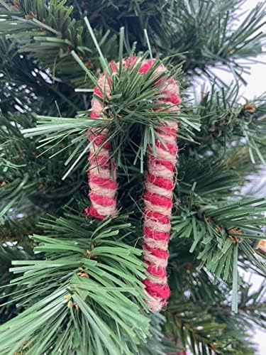 Adorno de bastón de caramelo Encuentra el tuyo en el árbol para árbol de Navidad con bolsa de cordón y tarjeta de historia