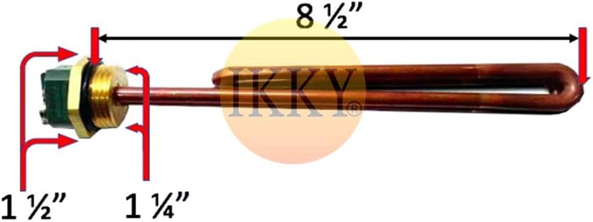 IKKY Calor, elemento calefactor HE5K208VC, 5000W-208V, compatible con Bostemp, EcoSmart, Eemax, iHeat, Rheem, Richmond, Titan, calentadores de agua