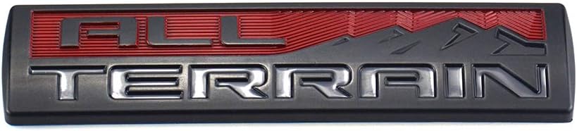 Juego de 2 calcomanías de repuesto para guardabarros de 8 pulgadas, para todos los terrenos, placa de identificación 3D, para GMC Sierra 2500HD 3500