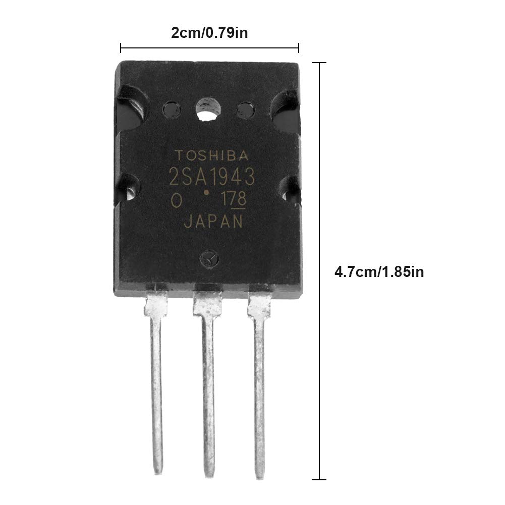 Kit de transistor 2SA1943 2SC5200, 5 × 2SA1943 y 5 × 2SC5200 transistor de potencia NPN amplificador de potencia electrónico amplificador de