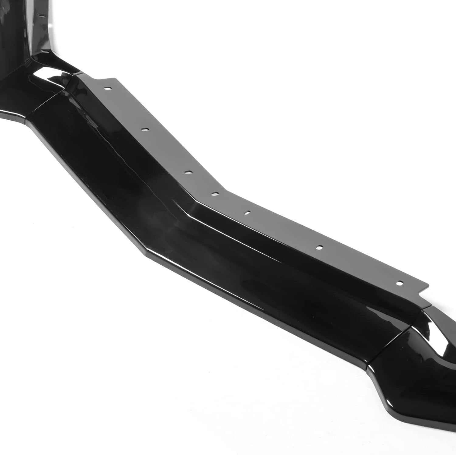 IKON MOTORSPORTS Borde de parachoques delantero compatible con Chevrolet Corvette 2020-2024, ZR1 estilo ABS brillante negro cenefa alerón divisor