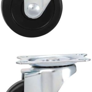 Ruedas giratorias de 2.0in, base de goma con placa superior y rodamiento, 2 unidades Ruedas giratorias de 2.0in, base de goma con placa superior y rodamiento, 2 unidades