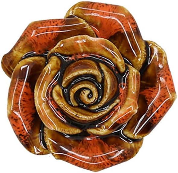 Paquete de 12 pomos de cerámica con diseño de rosas vintage, tiradores vintage de cerámica con 3 tornillos de tamaño para armario de cocina,