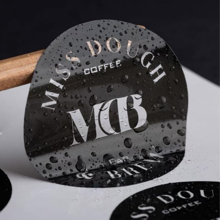 Calcomanías personalizadas, calcomanías impermeables personalizadas con tu propio logotipo de texto, 100, 200 o 500 unidades, de 1 a 5 pulgadas,