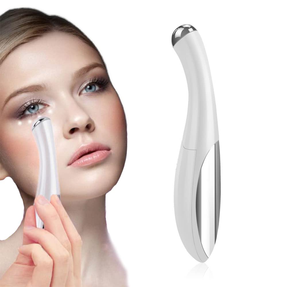 Varita de masaje de ojos blancos sin baterías Instrumento de belleza ocular Instrumento de masaje de elevación de ojos Instrumento de belleza de