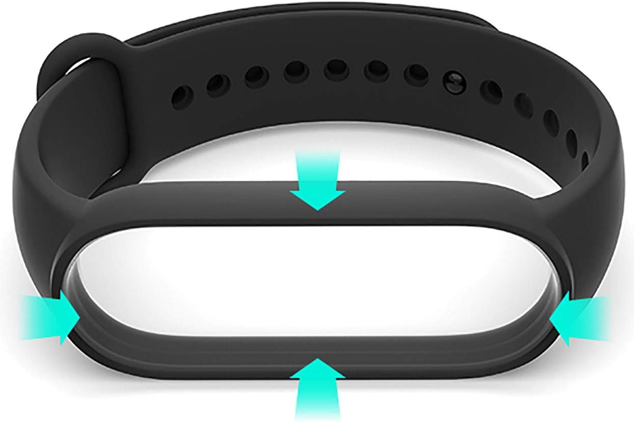 Bandas de repuesto compatibles con Xiaomi Mi Band 6Xiaomi Mi Band 5 BandAmazfit Band 5 Band, pulseras de silicona suave, correa deportiva ajustable
