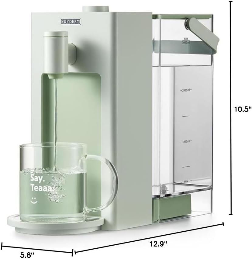 BUYDEEM S9013 Dispensador de agua caliente instantáneo, caldera de agua para encimera y calentador para té, café y fórmula para bebés, 8