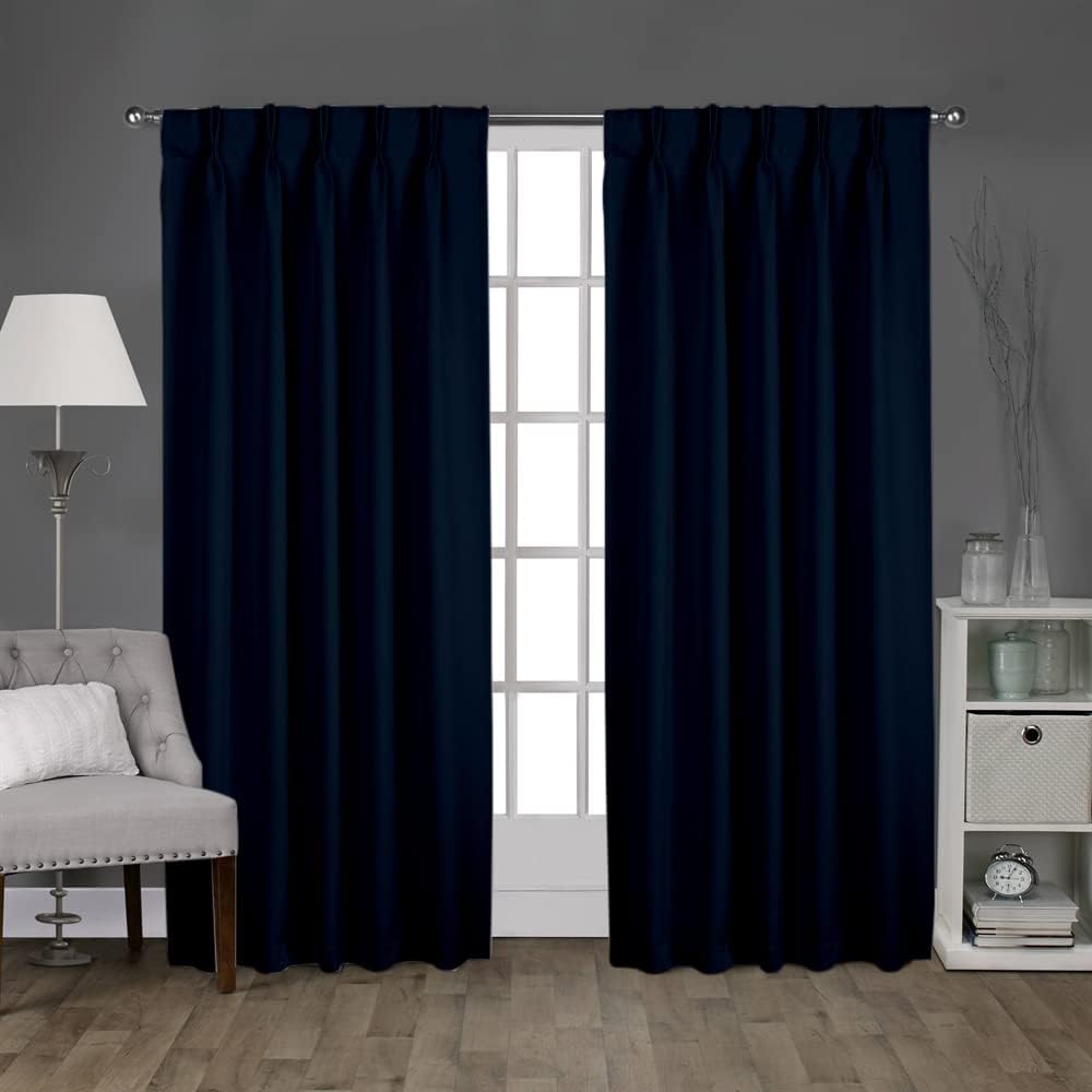 Magic Drapes Cortina opaca plisada doble para oscurecer la habitación, a prueba de derrames, con aislamiento térmico, lavable a máquina, paneles de