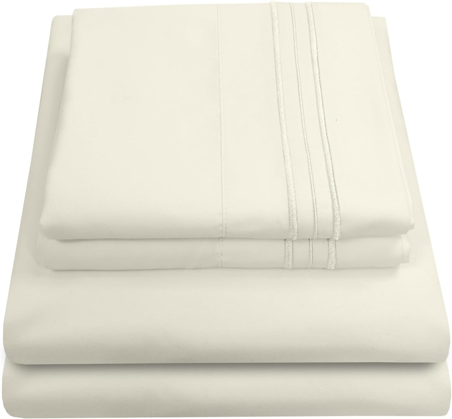 Juego de sábanas extrasuaves de tamaño matrimonial, ropa de cama transpirable y lujosa con correas elásticas integradas para las esquinas, colección