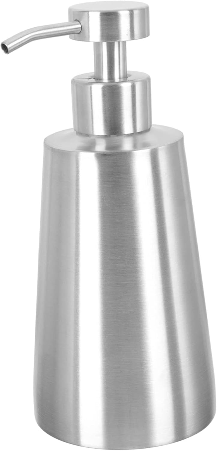FOMIYES Botella de espuma de metal para lavar platos, botella de espuma de jabón líquido, botella de bomba de jabón líquido, botella dispensador de