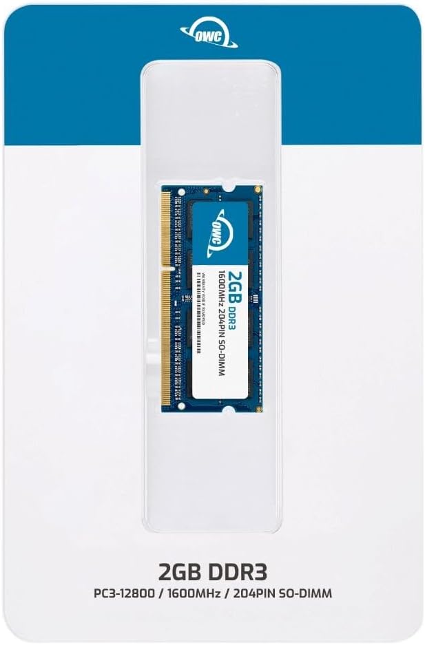 OWC 2GB DDR3 1600 PC3-12800 CL11 1Rx8 204-pin 1.5V SODIMM Memoria RAM Actualización Compatible con Dell Vostro 3360 3460 3560