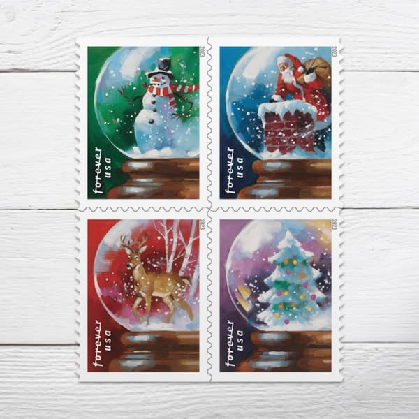 US Stamps SC#5816-5819 2023 – Sellos para folletos de globos de nieve – hoja20 – Sellos MNH VF
