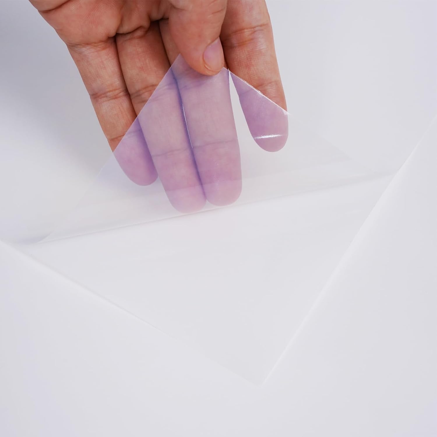 MECOLOUR Papel adhesivo de vinilo imprimible translúcido, impermeable, 8.5 x 11 pulgadas para impresora de inyección de tinta e impresora láser, 30