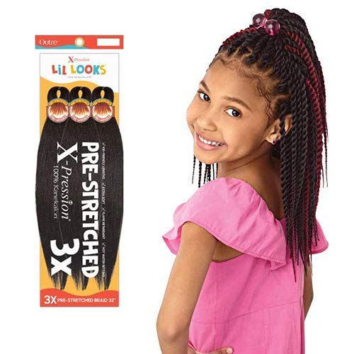 Outre Xpression Lil Looks – Trenza calmante, preestirada, 32 pulgadas (paquete de 5, 2)