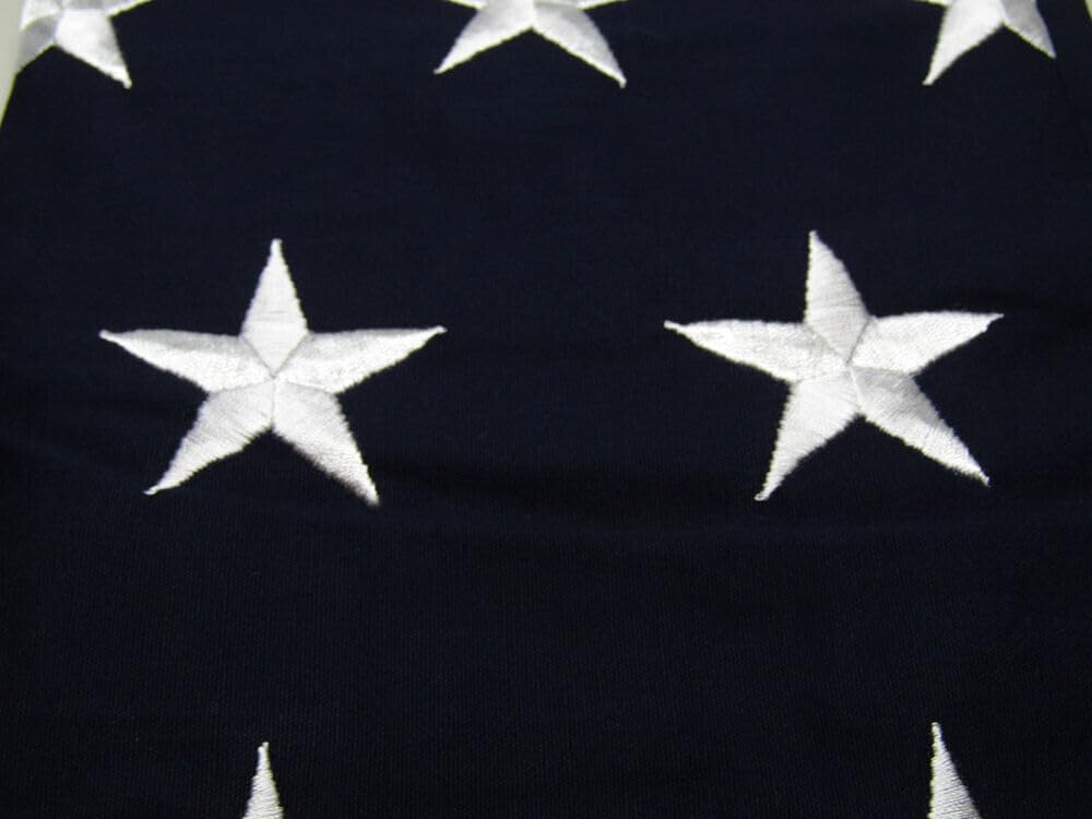 Premium 3×5 Embroidered Sewn 34 USA 100% Cotton Flag 3’x5′ Clips
