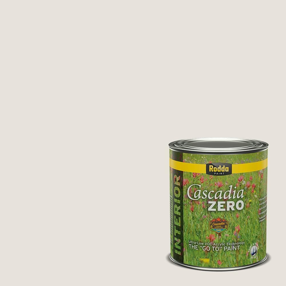 Rodda Paint CASCADIA ZERO – Pintura plana e imprimación para interiores en uno, cuarto de galón, blanco paloma