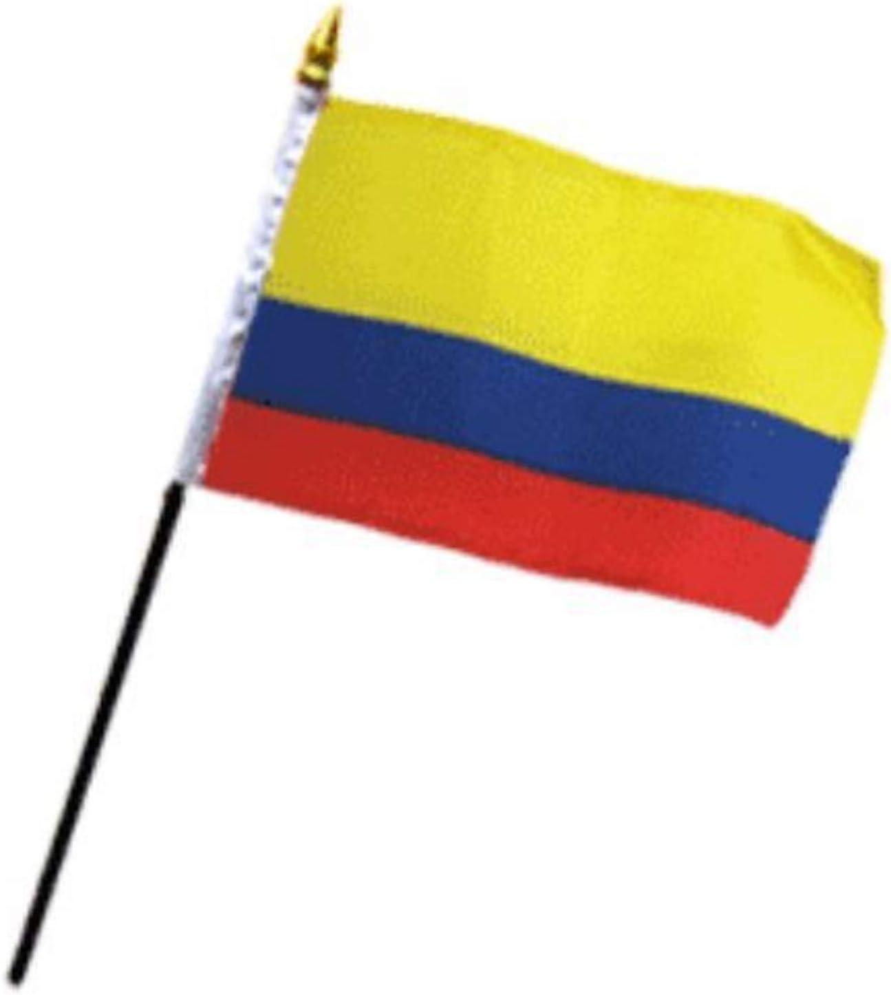 Bandera de Colombia 4″x6″ computadora Stick (sin base), Multicolor