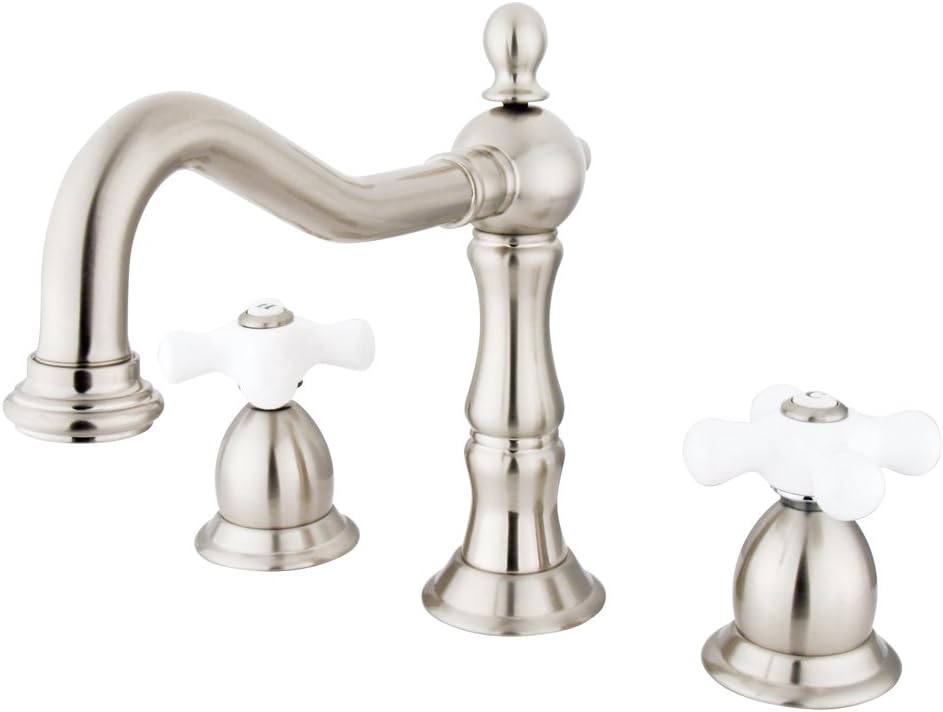Elements of Design ES1978PX Baltimore – Grifo de lavabo generalizado de 2 manijas de 8 a 14 pulgadas con ventana emergente de latón, 7-12 pulgadas,