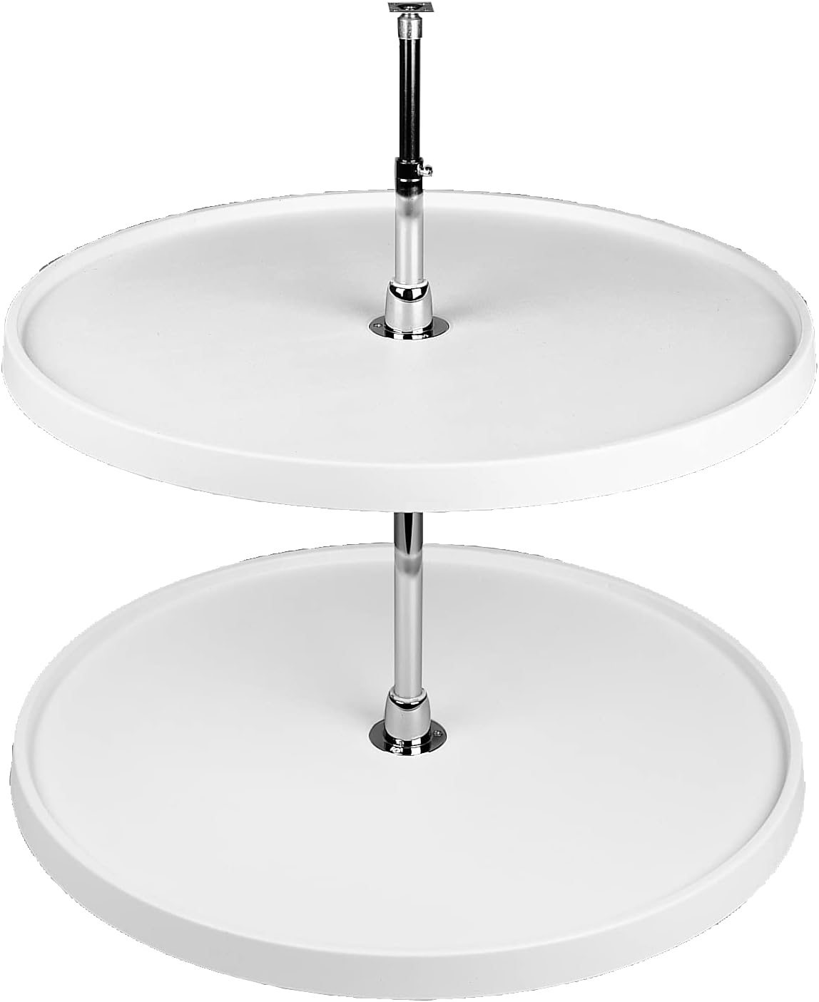 Rev-A-Shelf – 6072-20-11-52 – 20 pulgadas. Polímero blanco 2 repisas círculo completo Lazy Susan Set
