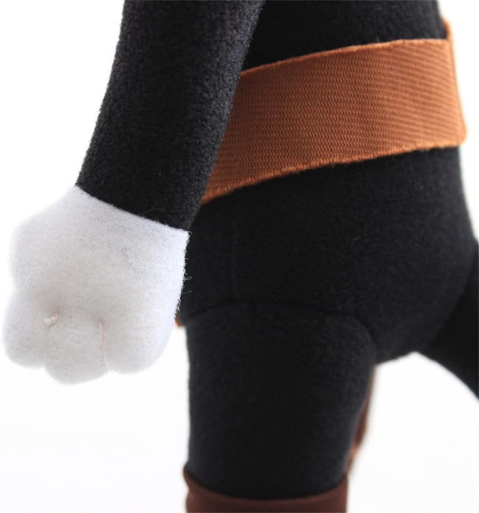 SecretCastle Juguetes de peluche de gato negro con patas suaves de 14 pulgadas para familiares y amigos (negro)