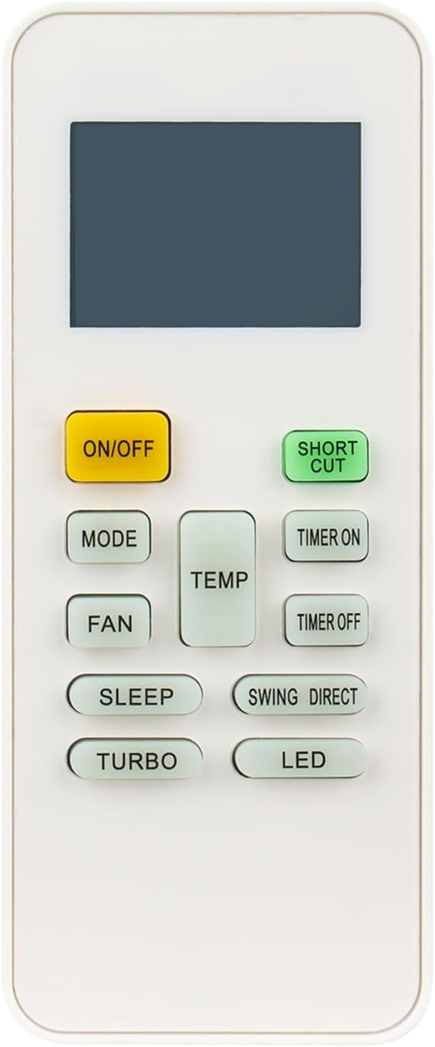 PerFascin Mando a distancia de repuesto RG52BBGCE compatible con Midea Carrier Springer AC Aire acondicionado RG52BBGE RG52BBGF RG52ABGCF RG52BBGEU