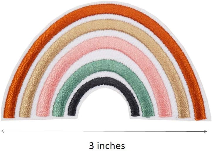 Cute-Patch Parche bordado de arcoíris Morandi de 3 pulgadas
