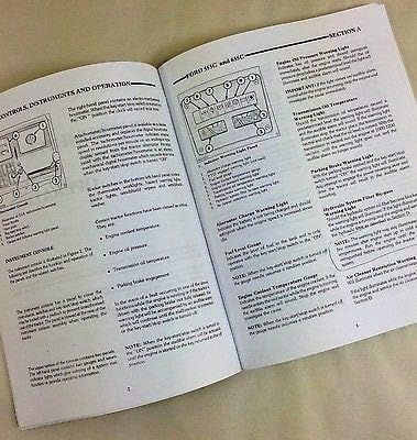 Manual de operador para Ford 555C 655C Tractor Loader Retroexcavadora Lubricante de mantenimiento para propietarios