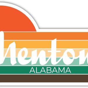 Mentone Alabama – Imán para nevera, diseño estético retro vintage de los años 70 Mentone Alabama – Imán para nevera, diseño estético retro vintage de los años 70