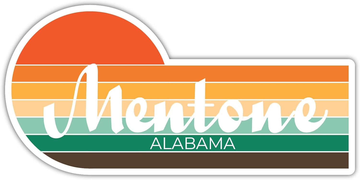 Mentone Alabama – Imán para nevera, diseño estético retro vintage de los años 70