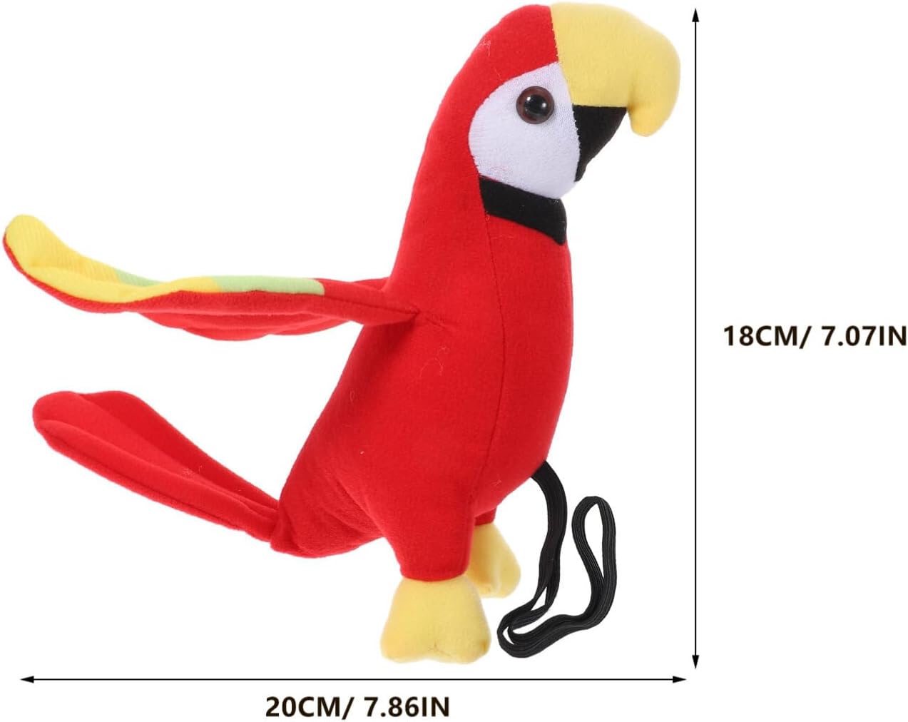 Abaodam 1 juego de loro de peluche en el hombro, parche de ojo de pirata, loro de peluche de loro pirata, accesorio de hombro para niños y niñas,