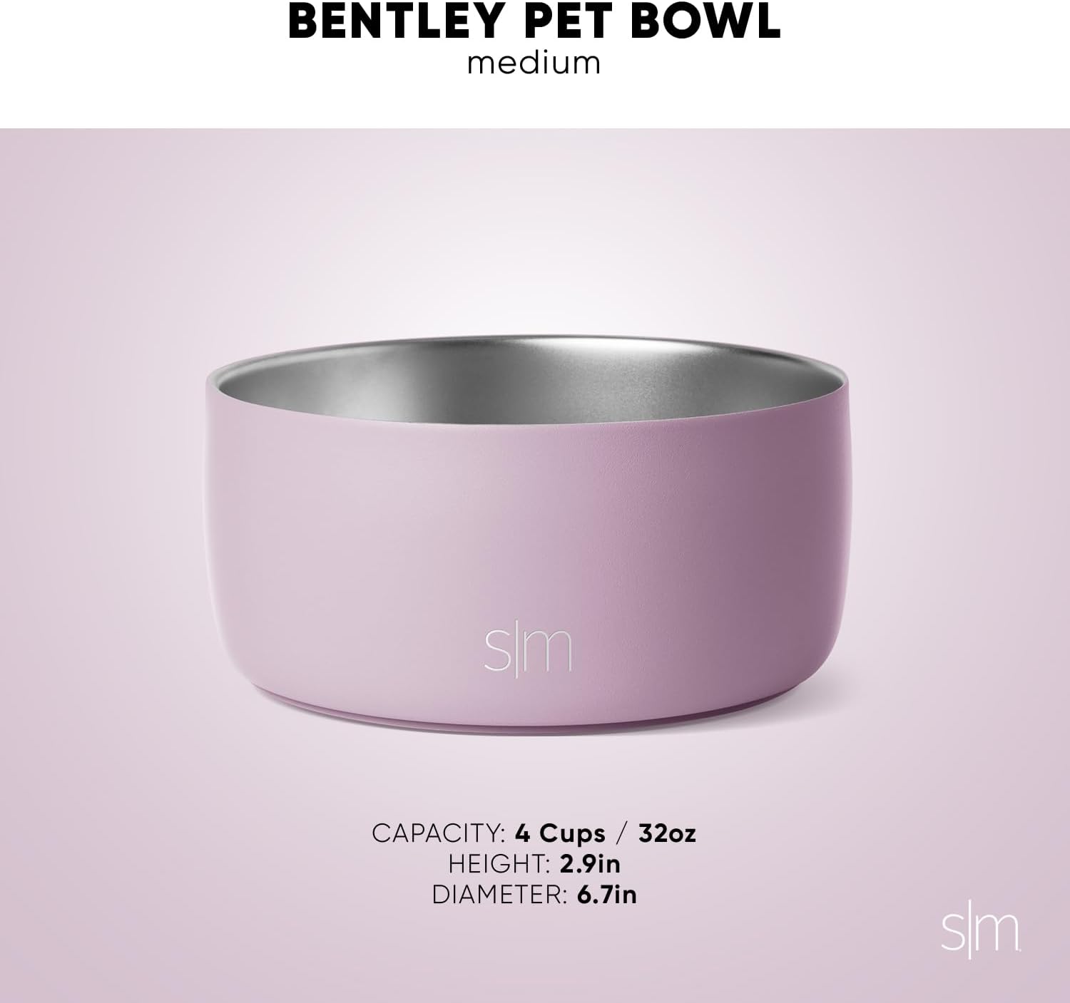 Simple Modern Tazón de agua de acero inoxidable para perros y gatos  Tazones de comida reutilizables de acero inoxidable aislados para perros y