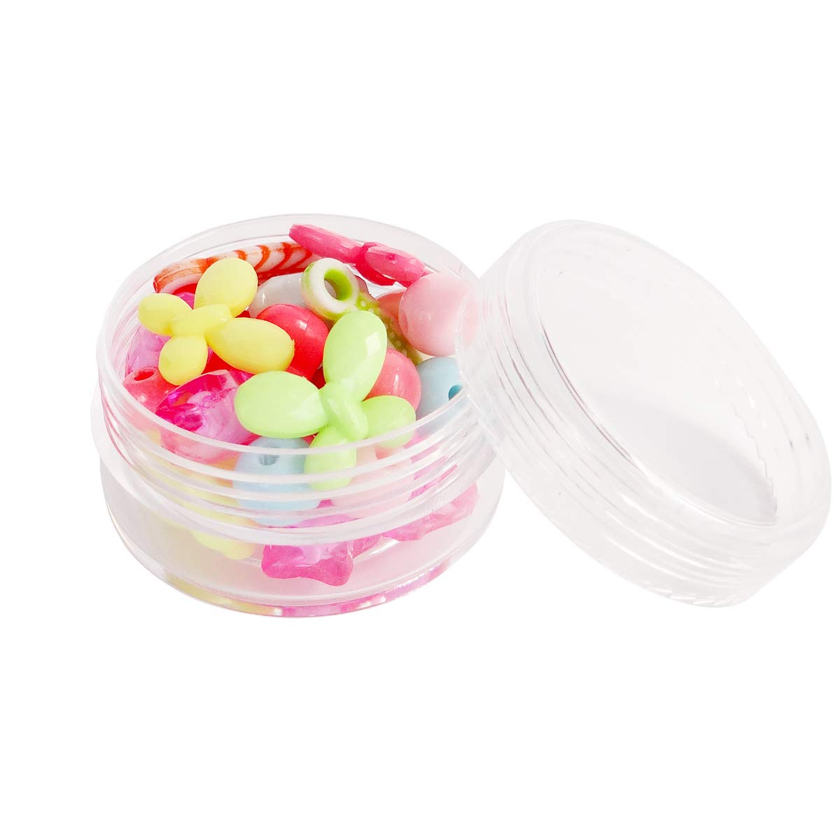 Wopanxye – 12 frascos pequeños de muestra de 0.35 onzas líquidas, contenedor de cosméticos vacío recargable de 0.35 onzas, recipiente redondo de