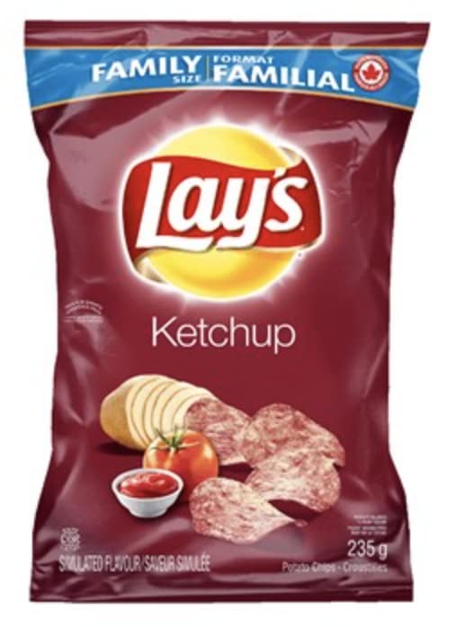 Lay’s – Chips de sabor a salsa de tomate canadiense 5 bolsas grandes