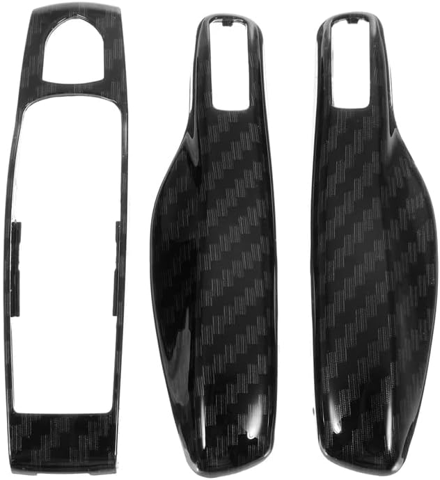 Funda para llavero de estilo fibra de carbono, 3 piezas, protección completa, compatible con Porsche Boxster Cayman 981 Carrera 911 991 918 Spyder