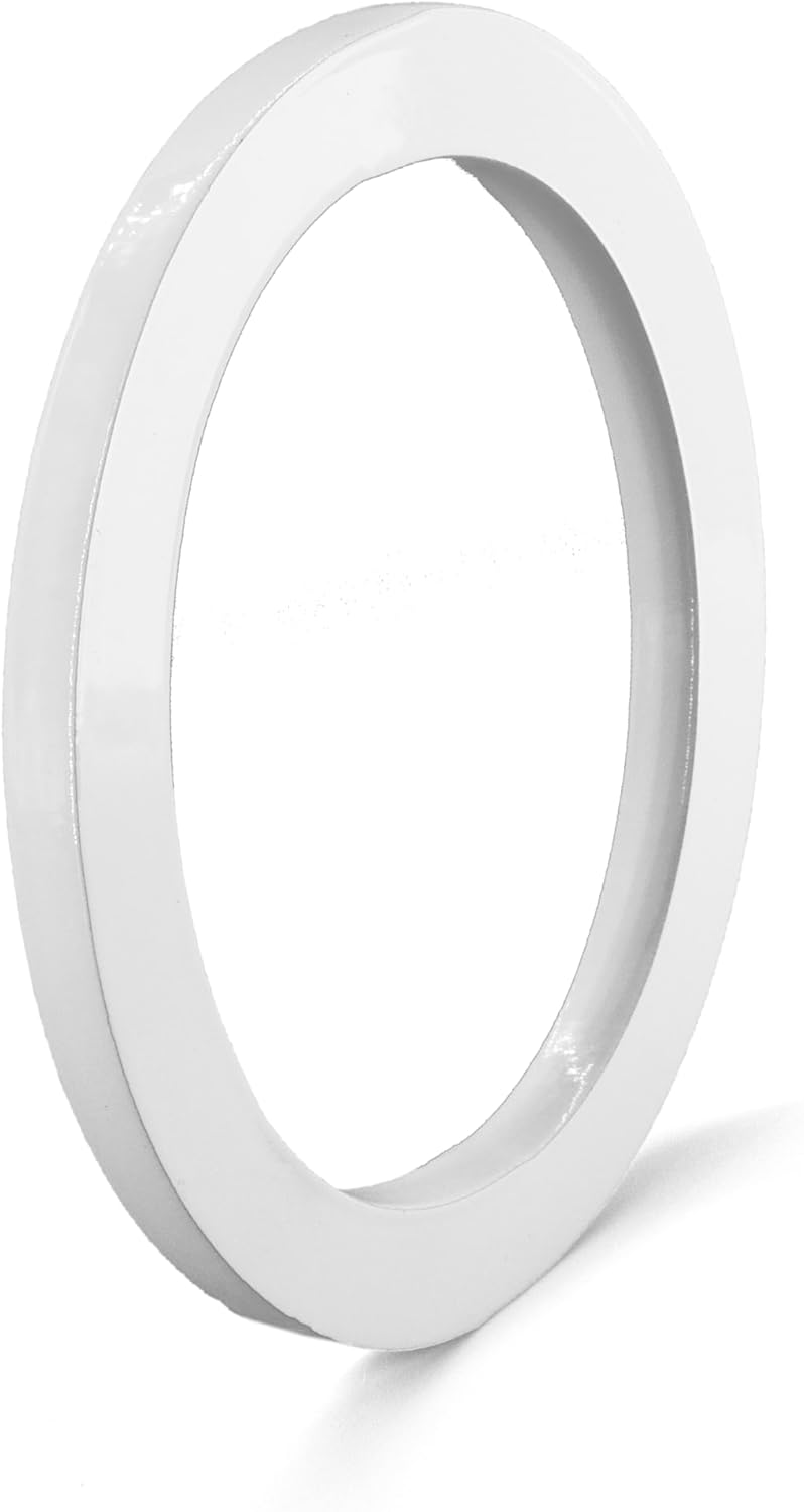 Montague Metal Products MHN-10-F-WE1-0 Números flotantes modernos de aluminio cepillado sólido, 10 pulgadas, con recubrimiento en polvo blanco