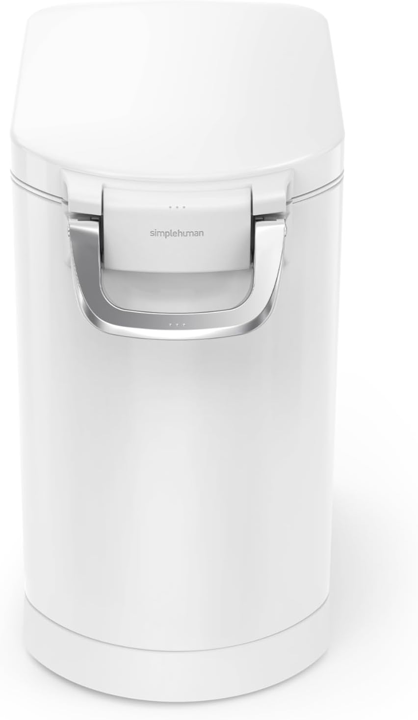 simplehuman Contenedor mediano de almacenamiento de alimentos para mascotas, 25 litros, 27 lb  12.2 kg, para alimentos para perros, gatos y aves,