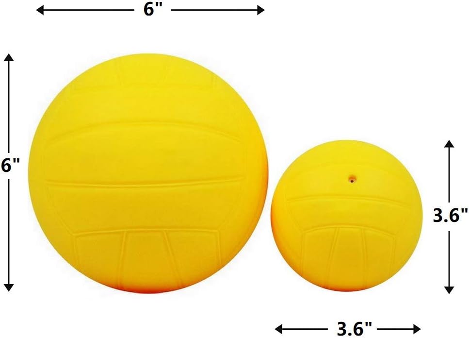 Pelotas de juego de púas de repuesto, incluye pelota de entrenamiento de 6 pulgadas y bolas de competición de 3.6 pulgadas con bomba