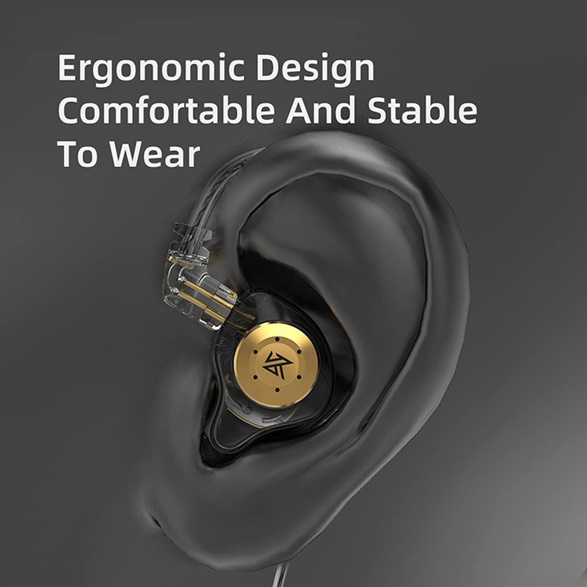 KZ EDX PRO – Auriculares con cable estéreo de alta fidelidad con graves pesados, apto para audiófilo, 1DD nuevo controlador dinámico de 0.394