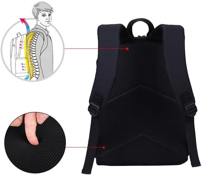 Mochila de moda y bolso de hombro inclinado Mochila para computadora portátil Mochila linda de dibujos animados para mujeres y hombres, 9, Mochilas