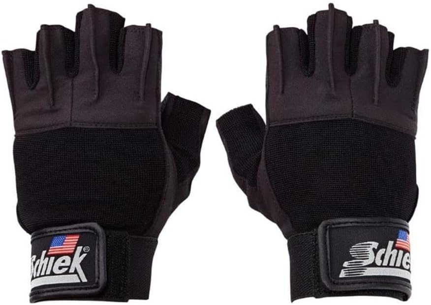 Schiek Sports 530 Platinum – Guantes de levantamiento de pesas con almohadilla de gel, guantes de cuero Amara para mujer y hombre