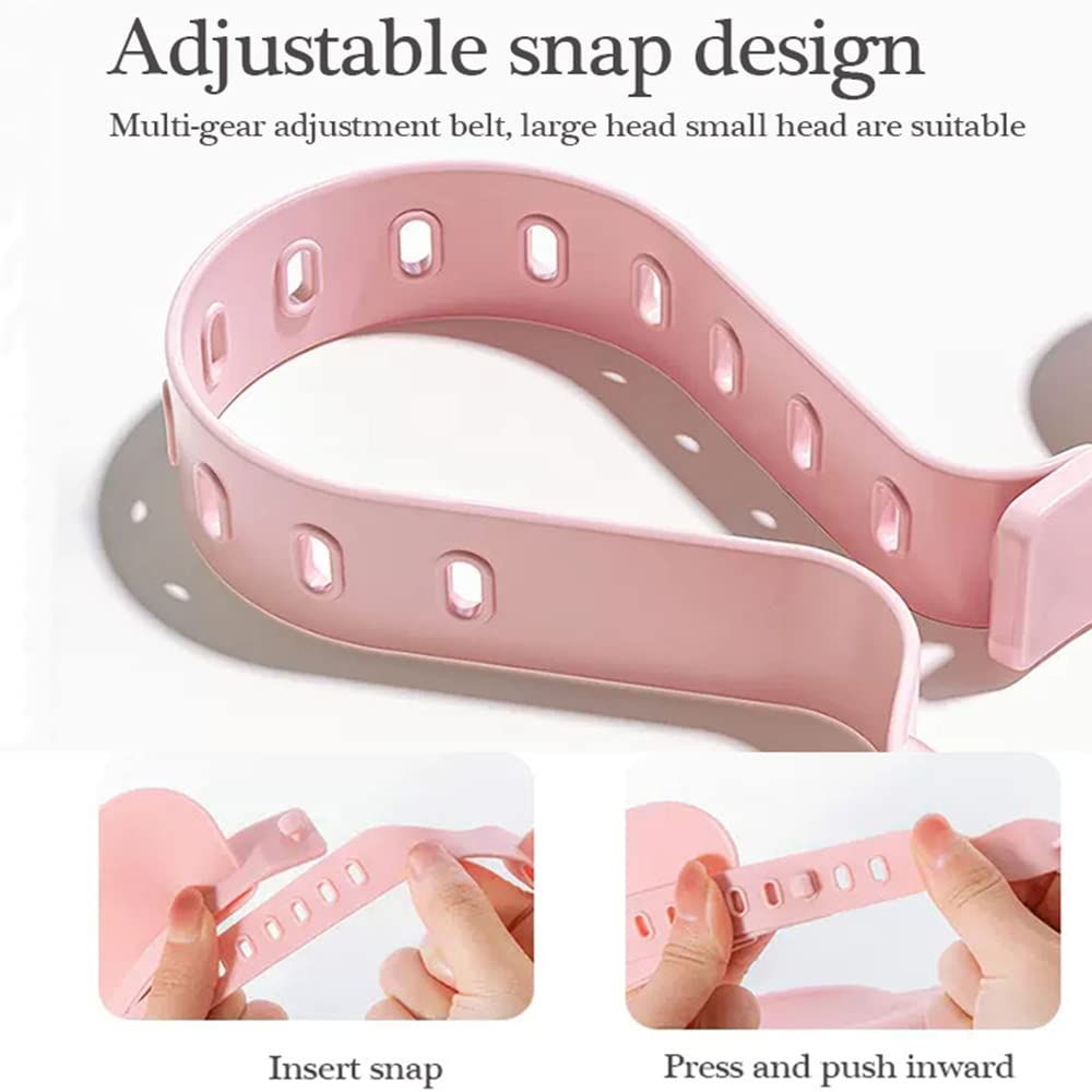 Gorro de ducha de bebé con visera de silicona ajustable y segura para bebés y niños pequeños (6 meses-12 años15.8 a 22.8 pulgadas) (medusa rosa)